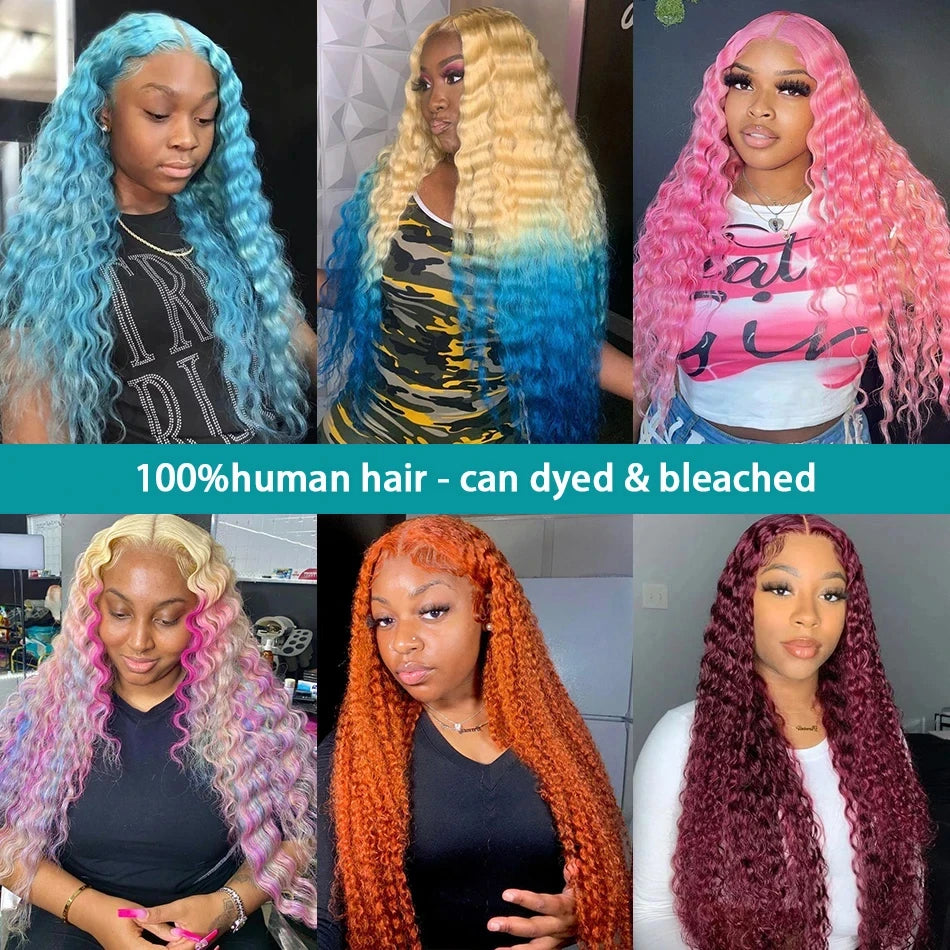 Curly blonde human hair lace frontal wig
