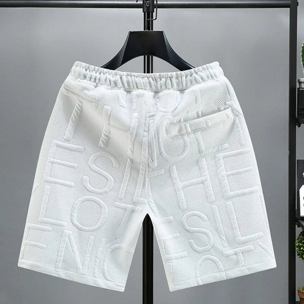 Shorts Solid Color Elastic Waist