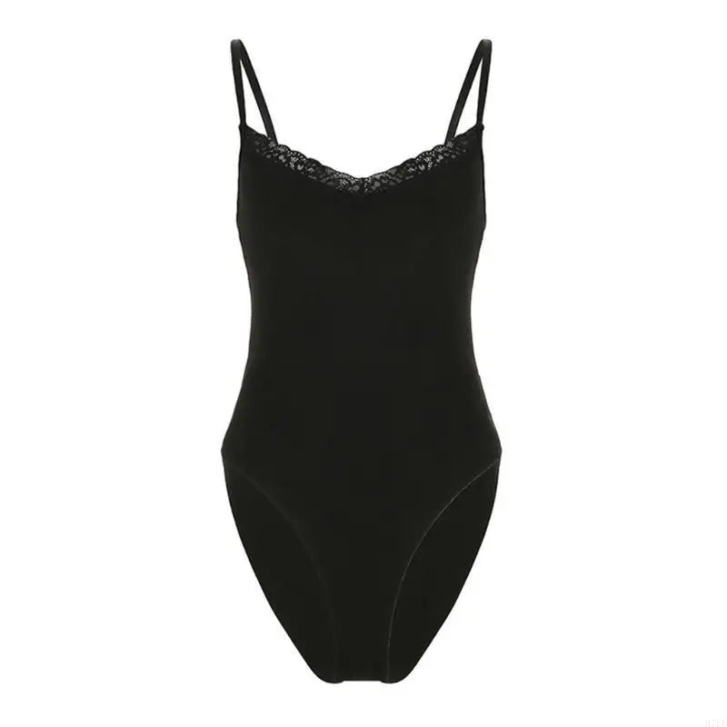 Women's Simple Camisole with Sleeveless Polyester Bodysuit Fashion Lover H7EF