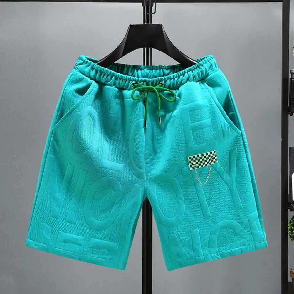 Shorts Solid Color Elastic Waist