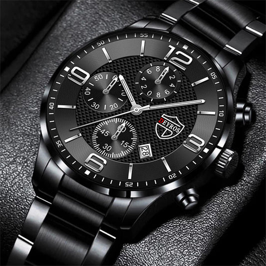 reloj hombre Luxury Business Men Watchs Steel Quartz WristWatch Male Leather Calendar Luminous Clock relogio masculino