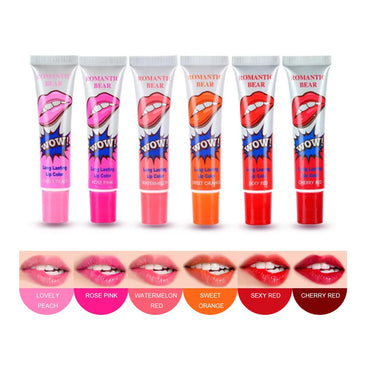Magic 6 Colors Peel Liquid Lipstick Waterproof Lasting
