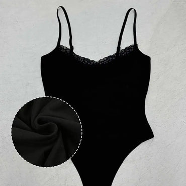 Women's Simple Camisole with Sleeveless Polyester Bodysuit Fashion Lover H7EF