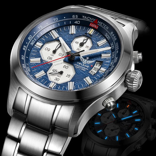 Yelang Watch For MAN Three Eyes Six Needles Quartz Watch Japan OS00 Movement Diving Watch 100M Professional Waterproof Reljo