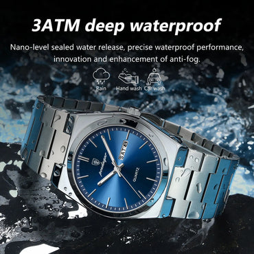 POEDAGAR Luxury Watches For Men  Waterproof Luminous Man Watch Date Week Fashion Casual Men's Quartz Watch Reloj