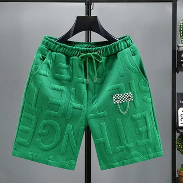 Shorts Solid Color Elastic Waist