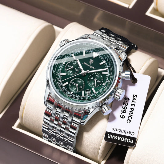 POEDAGAR Luxury Watches For Men Date Chronograph Man Watch Waterproof Luminous Sport Military Men's Quartz Watch